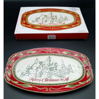Fitz and Floyd Merry Christmas to All St. Nick Sentiment Tray