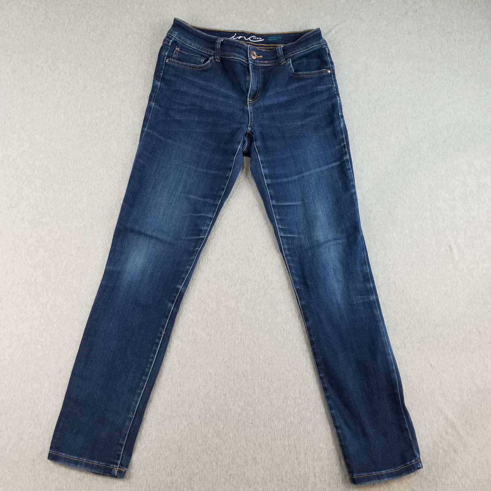 INC Jeans Womens Sz 6 Skinny Leg Regular Fit DarkWash Normcore Nice Quality Cute