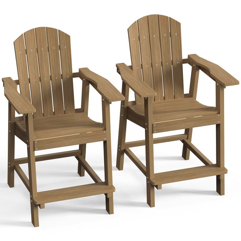 Outdoor Bar Stools With Footrest Patio Lawn Seat