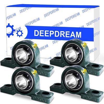 	4Pcs UCP205-16 Pillow Block Bearing 1 inch Shaft Cast Iron p205 Bearings	