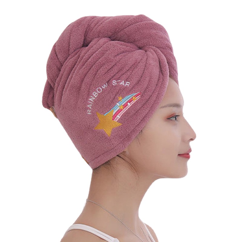 Hair Turban Towel Microfibre Head Wrap Quick Dry Drying Bath Shower Hat Cap