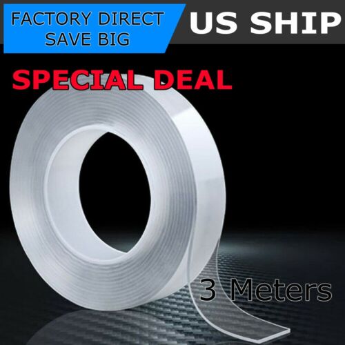 3 Meters Nano Magical Tape Double Sided Traceless Washable Adhesive Invisible