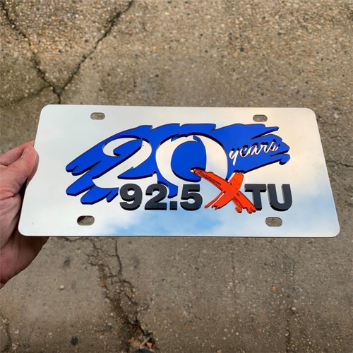 92.5 XTU Philadelphia Country Music Radio Station Novelty License Plate Mirrored