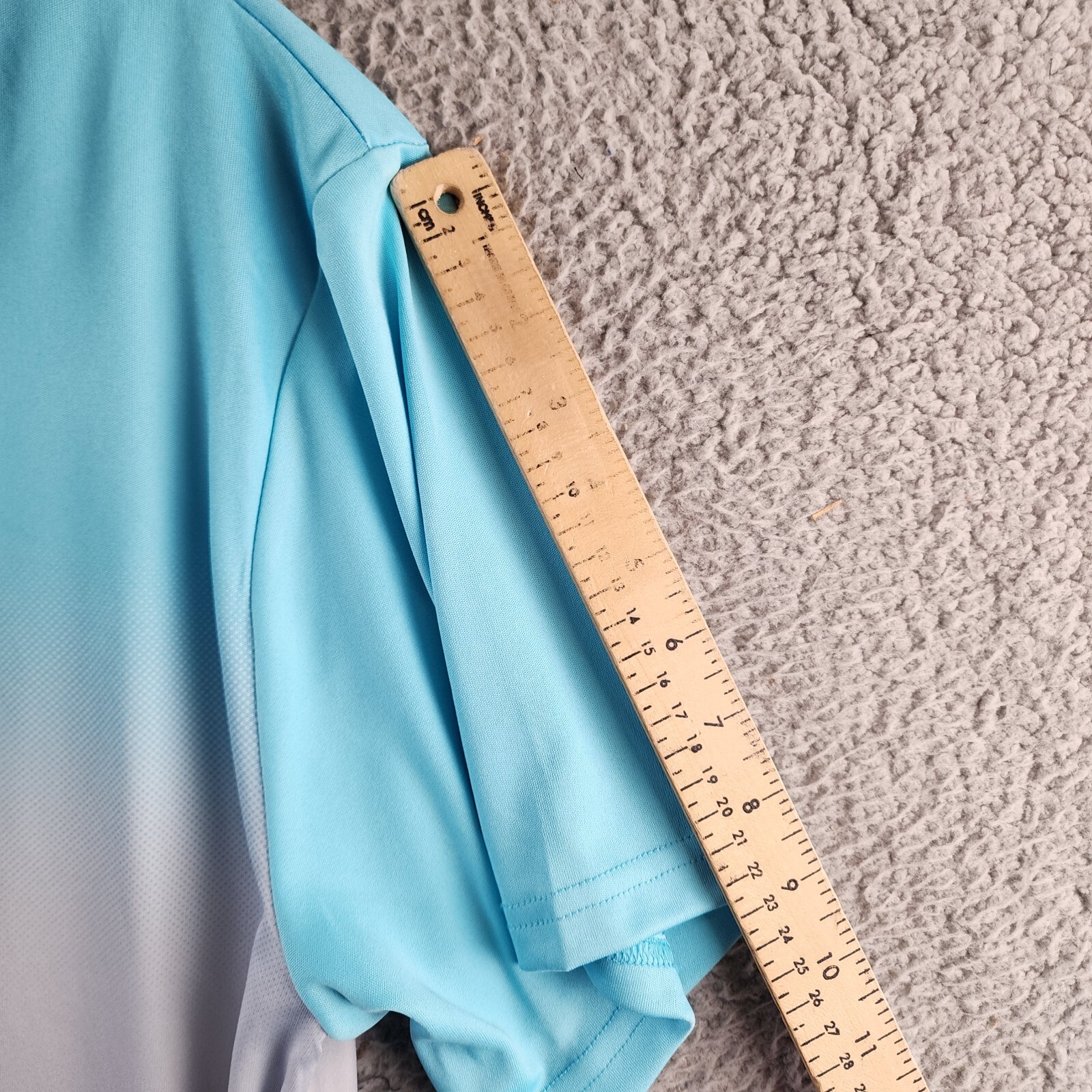 Pga Tour Classic-Fit Performance Ombre Golf Polo Shirt Men's M Blue Curacao - Picture 9 of 15