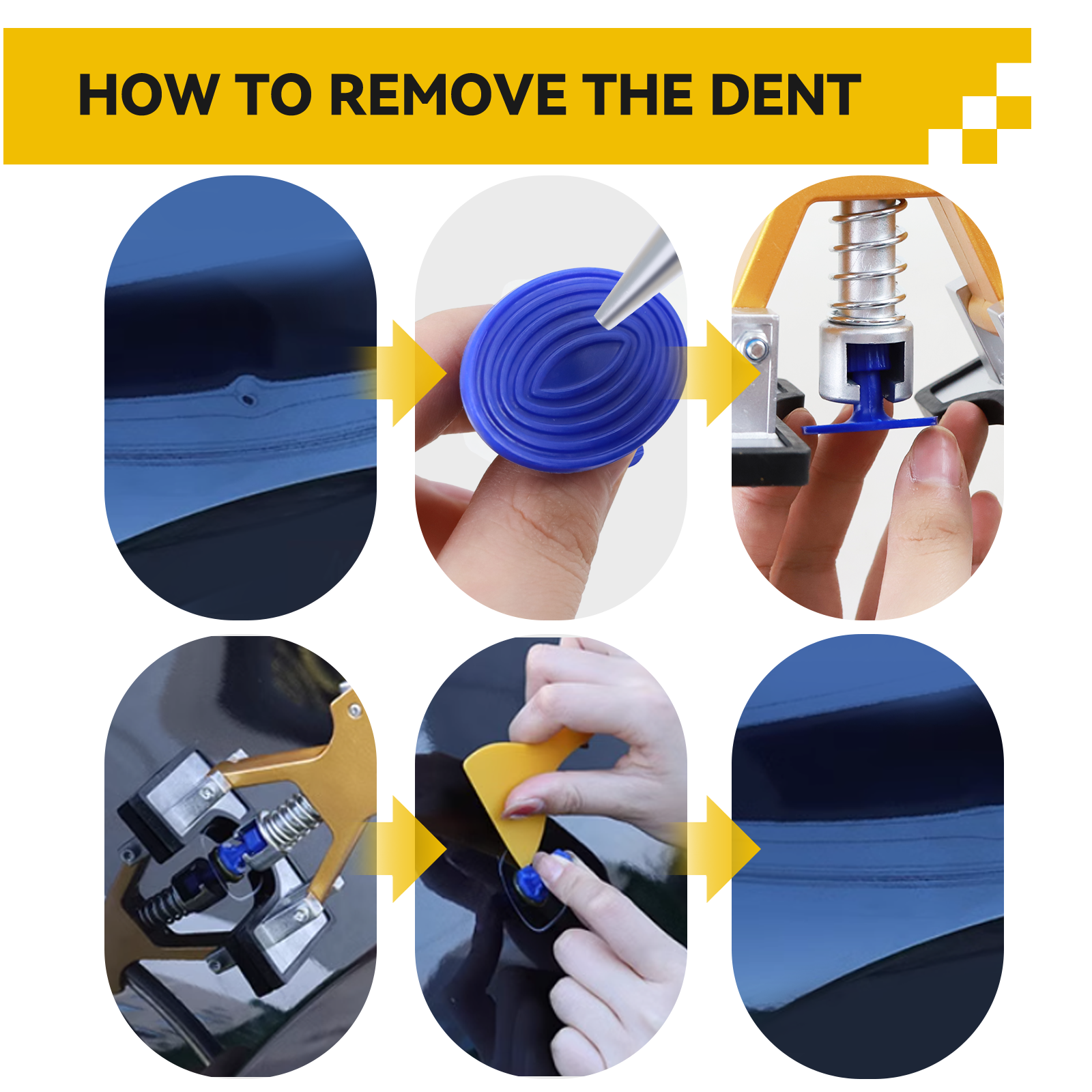 32PCS Car Body Dent Paintless Puller Remover Dint Lifter Hail Damage Repair Tool