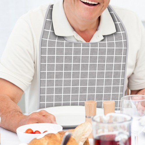 Adult Bibs for Eating Women/Men Bib-Washable Reusable Waterproof