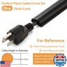 12ft Cord Cover Floor for Extension Cords, Self-Adhesive Floor Cable Cover to Protect Cables and Prevent Tripping, PVC Cord Hider Protector, Internal Wire Management Channel Diameter: 0.39