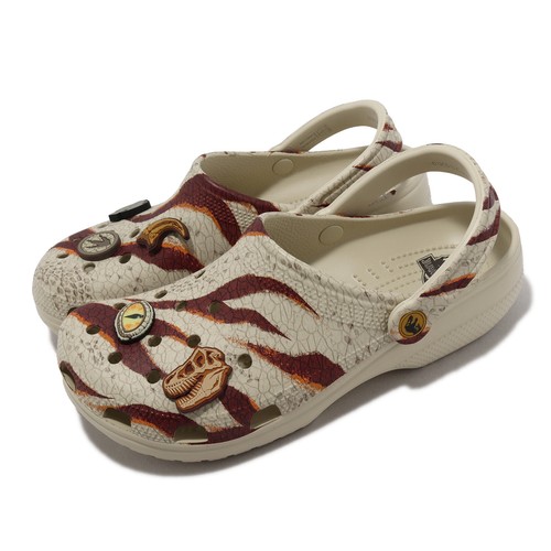 

Crocs x Jurassic World CLS CLG Bone Beige Мужские повседневные сандалии унисекс 208860-2Y2, Бежевый, Jurassic World Cls Clg