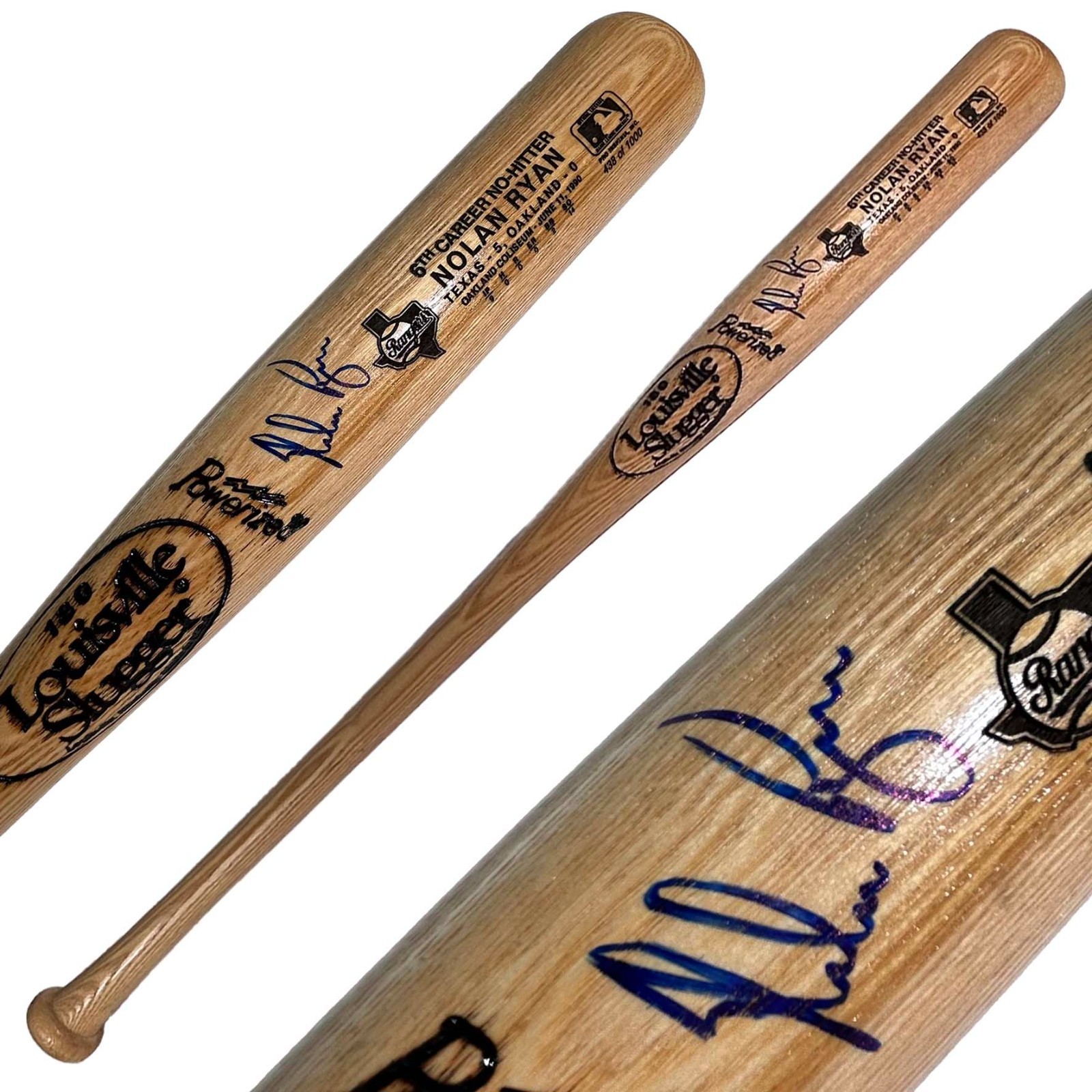 Nolan Ryan Signed Louisville Slugger 6th No-Hitter Bat #438/1000