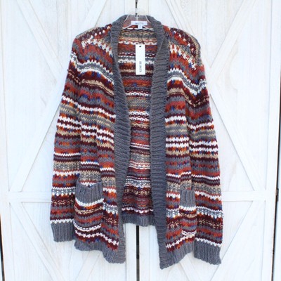 BB Dakota Shawl That Striped Open Cardigan S