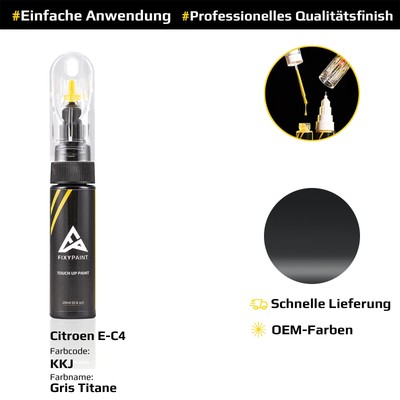 Lackstift für Citroen E-C4 - Gris Titane KKJ