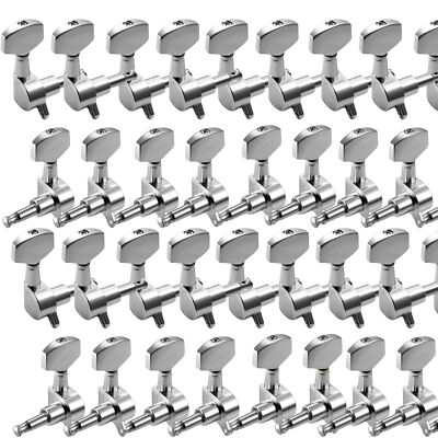 Acoustic Guitar String Tuning Pegs Tuners Machine Heads Keys R L Silver Lots USA