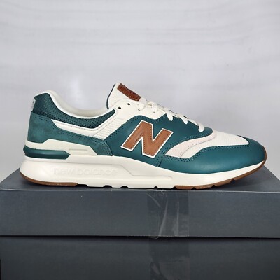 Size 10 - New Balance 997H - White / Teal / Tan - Mens - CM997HGW