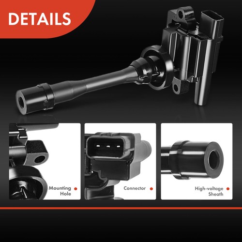 2x Ignition Coils & 2x Spark Plug Wires for Mitsubishi Eclipse Chrysler Dodge