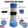 BEAUTYZOO Non Slip Dog Socks for Small Medium Large Dogs, Grip Dog Paw Protector for Hard Wood Floor Senior Old Dogs,Injury Protection to Prevent Licking 2 Pairs Socks Anti Twist for Hot/Cold Pavement