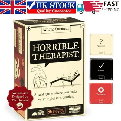 Exploding Horrible Therapist Card Game Kittens Fun Family-Adults&Ages--17+ Party