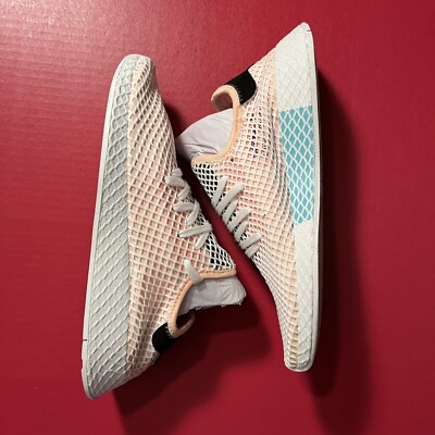 adidas deerupt runner chalk white blue womens size 55 running shoes cq2912 234587671476