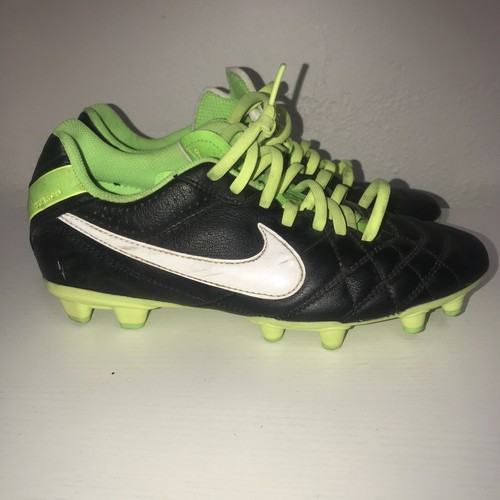 Nike Tiempo Legend IV Fg- Mens- Size 6 - Black Green-[454316 Nike Tiempo Legend IV Fg- Mens- Size 6 - Black Green-[454316