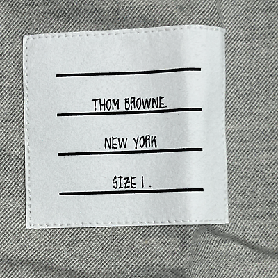 Pre-owned Thom Browne Straight Fit Button-down Long Sleeve W/cb Rwb Flannel Shirt W/woven In Med Grey