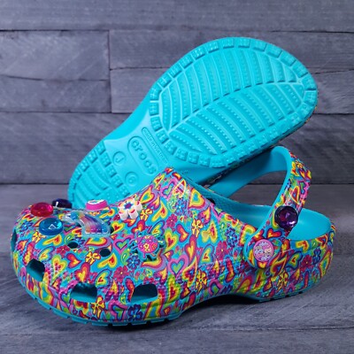 CROCS X Lisa Frank Classic Clogs Kids Size J6 Womens 8 Limited Edition