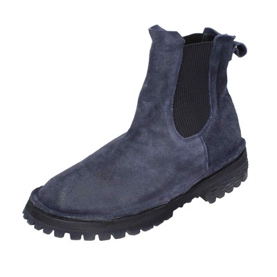 shoes women MOMA ankle boots blue suede 73303C EY599