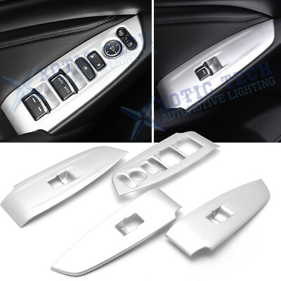 Silver Inner Window Lift Panel Switch Cover Trim For Honda Accord 2018-up