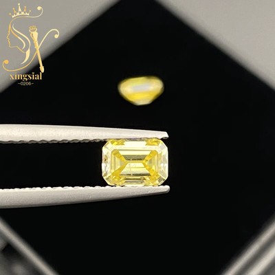 Lemon Yellow Real Moissanite Loose Stone VVS1 Fancy Shape Gemstone For Jewelry