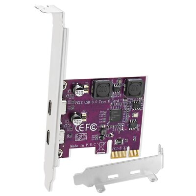 2x 5gbps Usbc Ports Pci Express To Usb 3.0 Expansion Card For Windows 11 10 8.x 