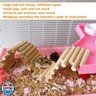 Hamster Bridge Hamster 19.7x3.9inand9.8x3.9in Wooden Fence Rat Flexible Bendy Climbing Ladder Cage Accessories for Syrian Hamster Gerbil Mouse Rat