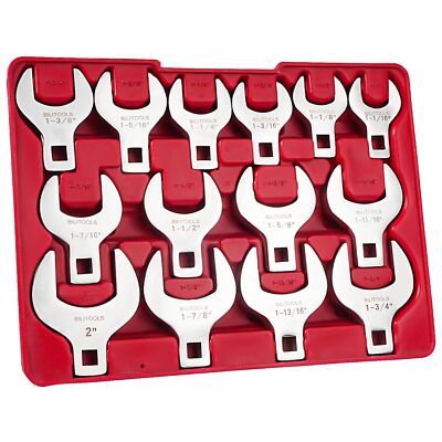 	14piece Jumbo Crows Foot Wrench Set 1/2 Drive Big Crowfoot Wrench Sae 11/16 2	