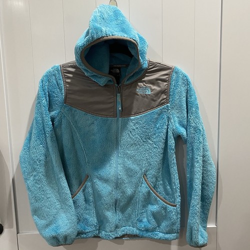 The North Face Girls Fuzzy Fleece Jacket L (14/16) Blue Gray
