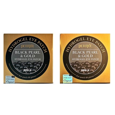 PETITFEE Black Pearl & Gold Hydgrogel Eye Patch Wrinkle  Care 2-pack (60pc x 2)