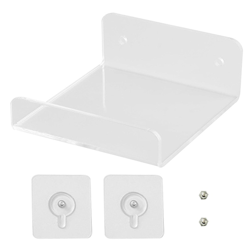 1x Wall Mounted Alarm Clock Book Security Camera Floating Shelf Clear Acrylic