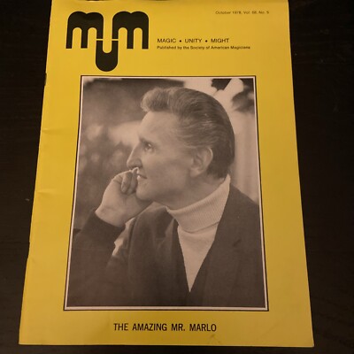 MUM October 1978, Vol 68 No 5 Magazine The Amazing Mr. Marlo (Magic)