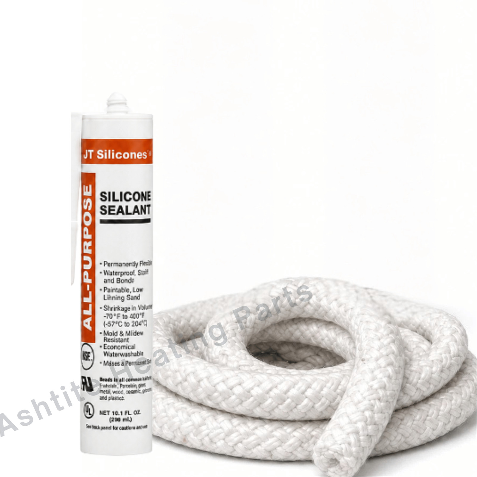 Ridgewood Outdoor Boiler Replacement Door Seal Kit 1 Inch x10 Rope Gasket