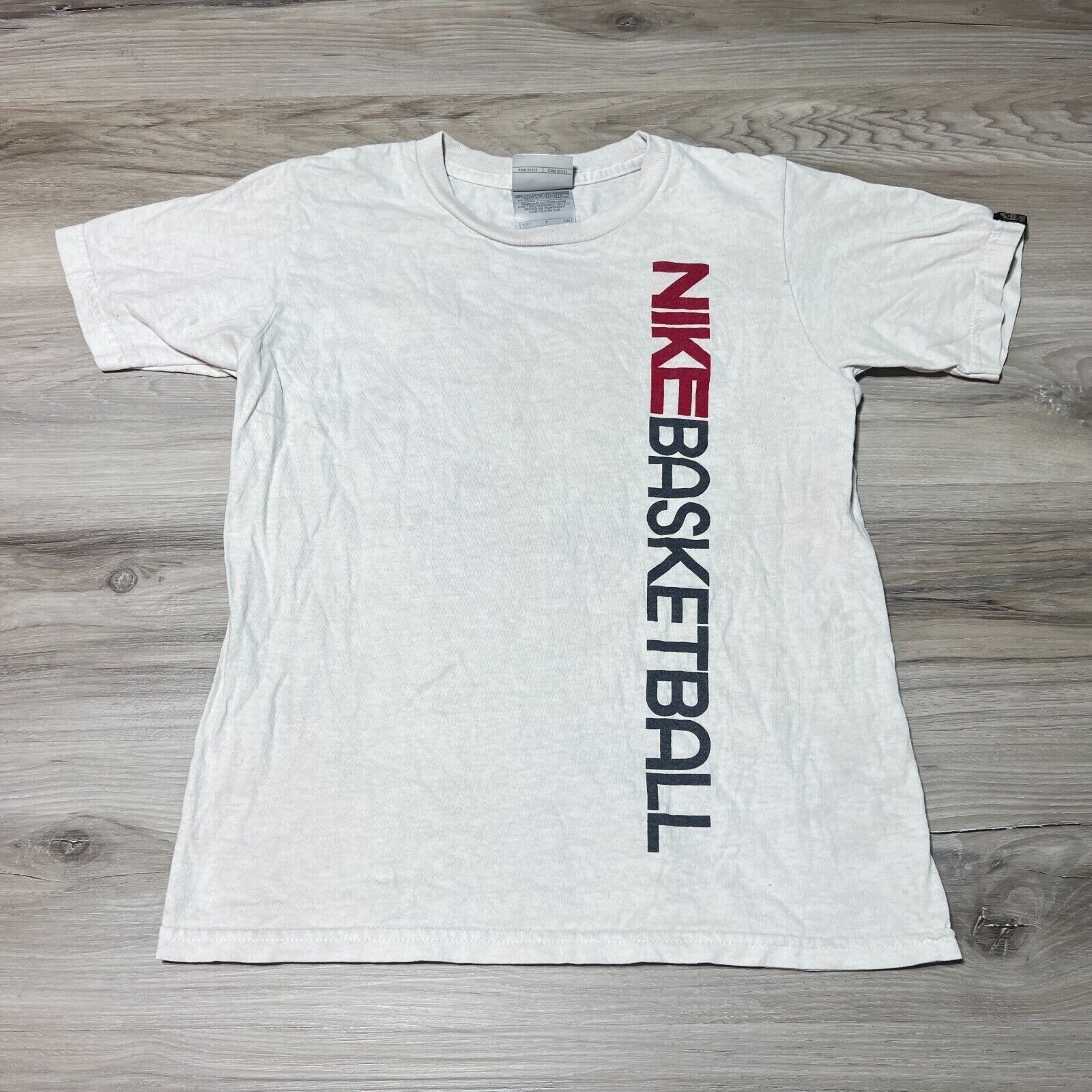 Vintage Nike Shirt Youth Small White Basketball Short Sleeve