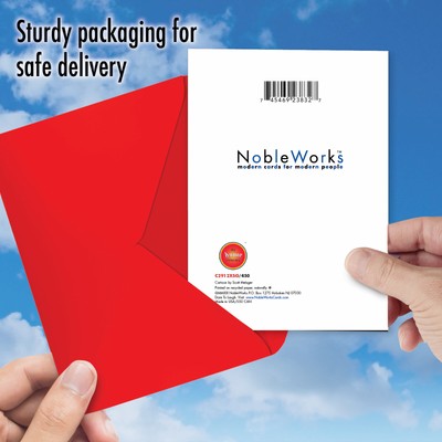 1 Funny Christmas Card with Envelope - Cat Decor C2912XSG