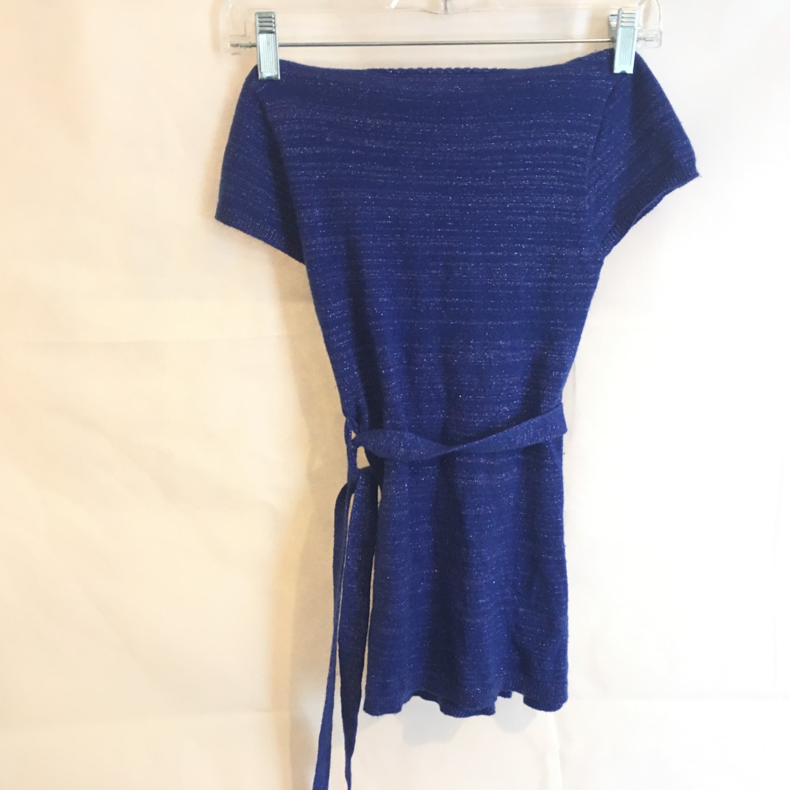 Sweater Project Kids Size Small 7/8 Royal Blue & Silver Girls Sweater Knit Shirt