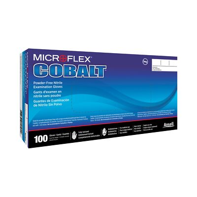 MICROFLEX Cobalt Nitrile Exam Glove Standard Cuff Length X-LARGE 100 per Box