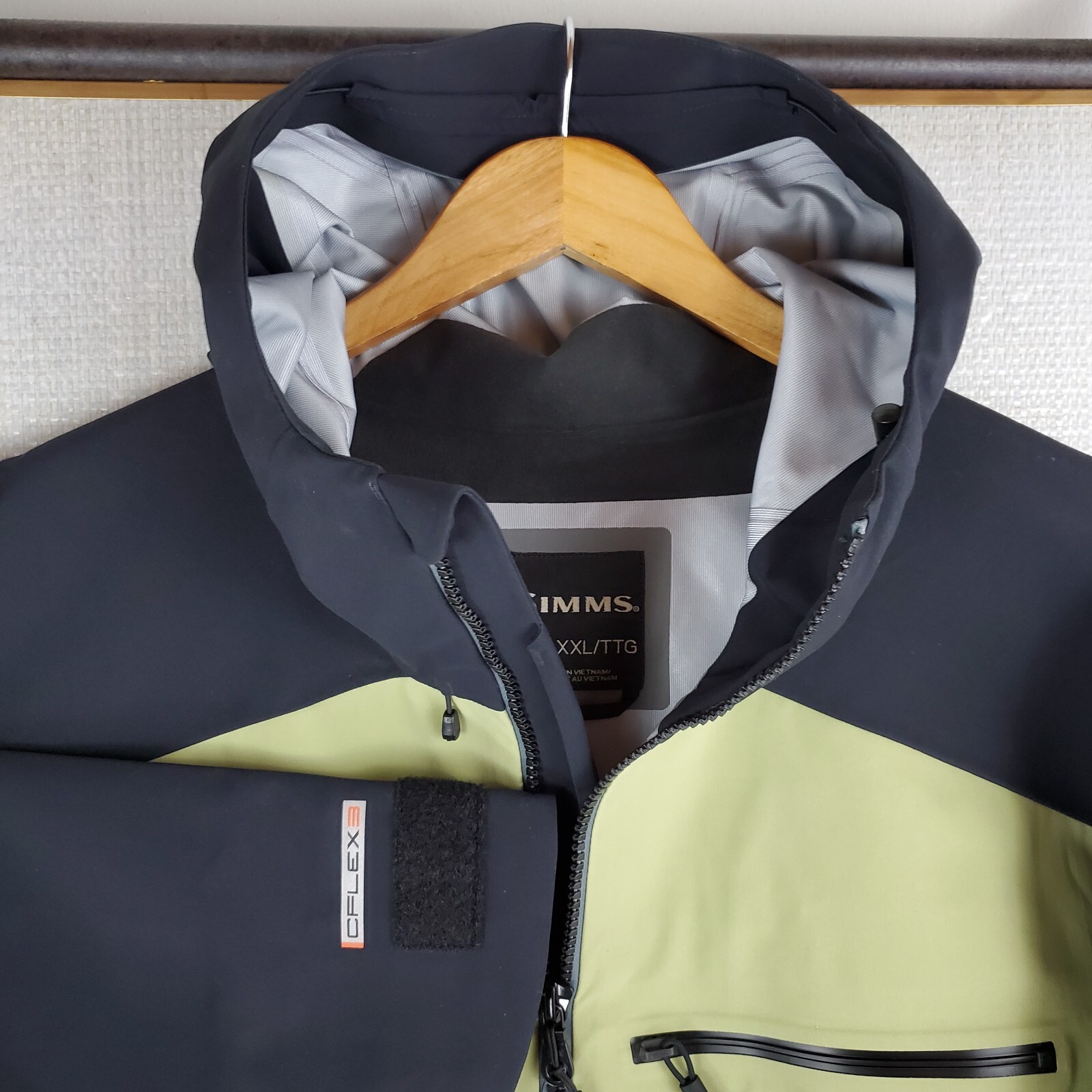 Pre-owned Simms $449 Mens Size 2xl 30k Waterproof Cx Hooded Jacket Coat Shell Gray Xxl