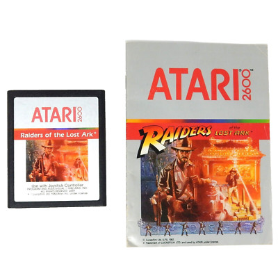 RAIDERS OF THE LOST ARK ATARI 2600 VIDEO GAME CARTRIDGE WITH MANUAL (TESTED)