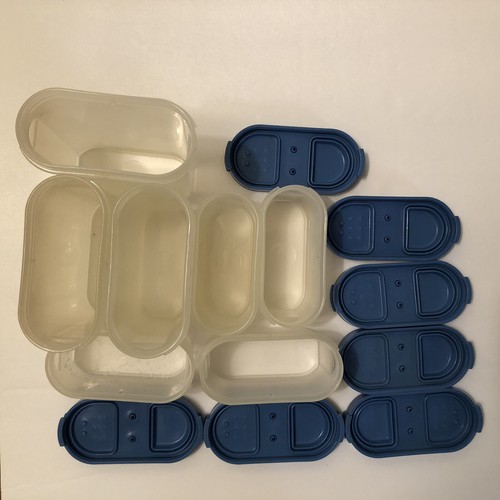 Tupperware Modular Mates Spice Blue Container Shaker Vintage
