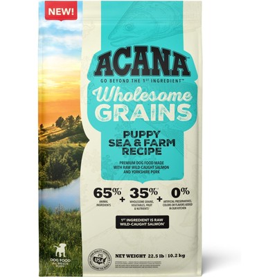 Wholesome Grains Puppy High-Protein Sea & Farm Recipe Dry Dog Food, 22.5-lb bag