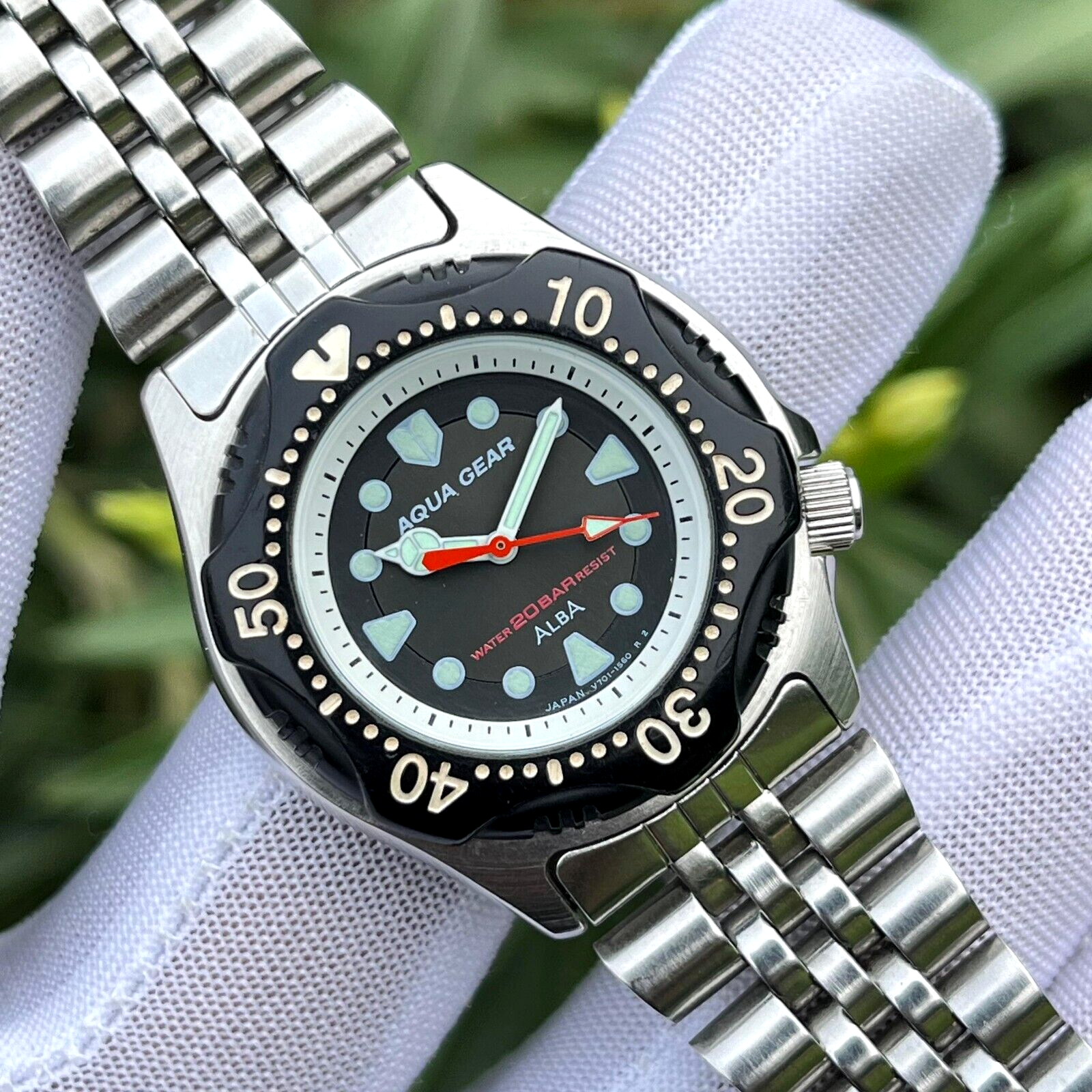 SEIKO ALBA AQUA GEAR 200m 腕時計 リューズ斜め