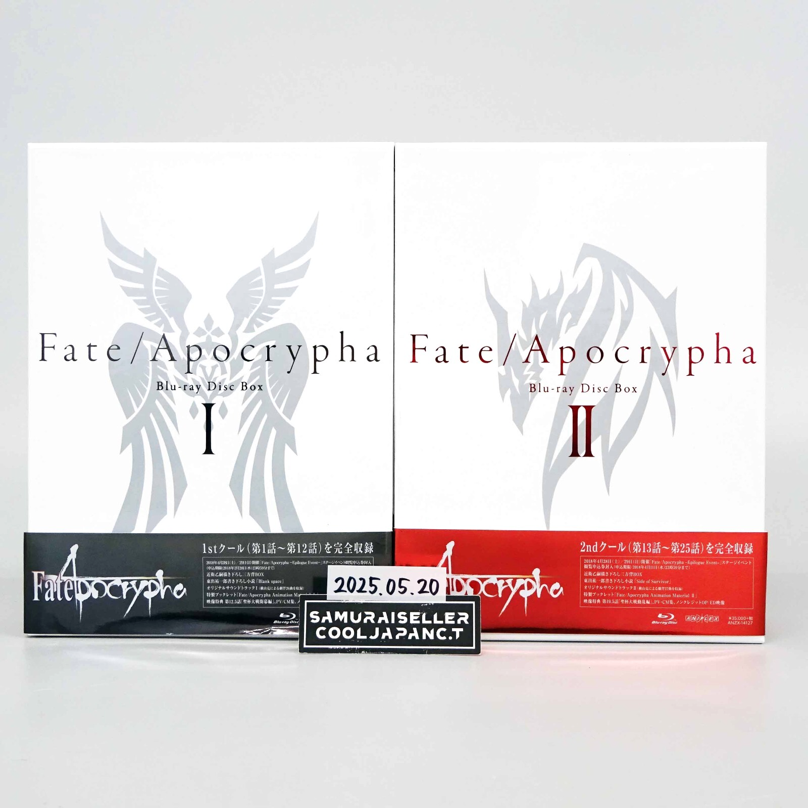 Fate/Apocrypha Blu-ray Disc Box Ⅰ&Ⅱ Fate/Apocrypha Blu-ray Disc BOX Limited Edition 1＆2 Set Aniplex