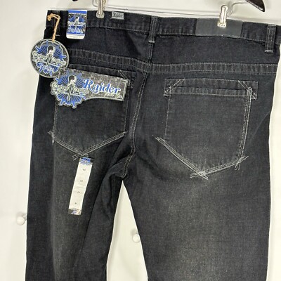 NWT Raider Jean Company Jeans Rock N Roll Men s Pants Sz 44x 32 Black Rinse