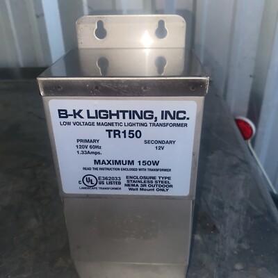 BK Lighting TR150 Low Voltage Magnetic Lighting Transformer Max 150W NEW