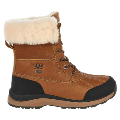 Pre-owned Ugg Australia Womens Boots Adirondack Iii Casual Lace-up Ankle Leather In Chestnut