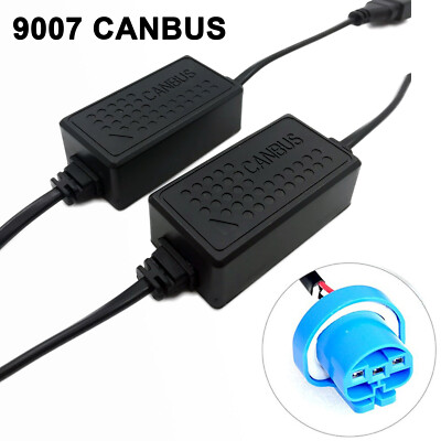 2X LED Headlight Canbus Error Free Anti Flicker Resistor Canceller Decoder 9007