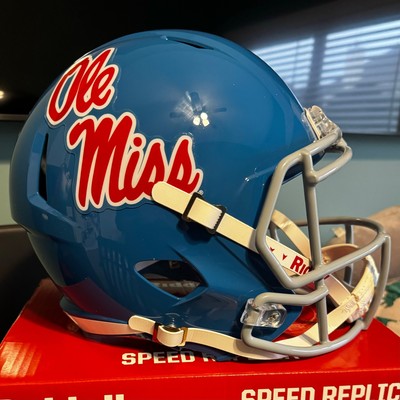 Mississippi (Ole Miss) Rebels Full Size Speed Replica Football Helmet Powder Blu